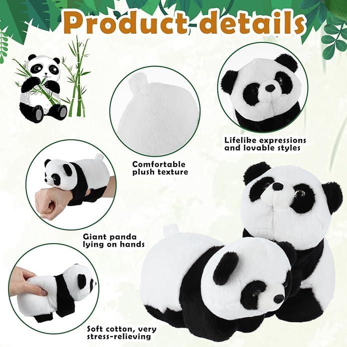 Plush Panda Slap Bracelet for Kids – Soft Stuffed Animal Wristband Toy, Unisex Wearable Plush Wrist Accessory, Cute & Fun Gift for Children / Girlfriend