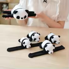 Plush Panda Slap Bracelet for Kids – Soft Stuffed Animal Wristband Toy, Unisex Wearable Plush Wrist Accessory, Cute & Fun Gift for Children / Girlfriend