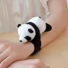 Plush Panda Slap Bracelet for Kids – Soft Stuffed Animal Wristband Toy, Unisex Wearable Plush Wrist Accessory, Cute & Fun Gift for Children / Girlfriend